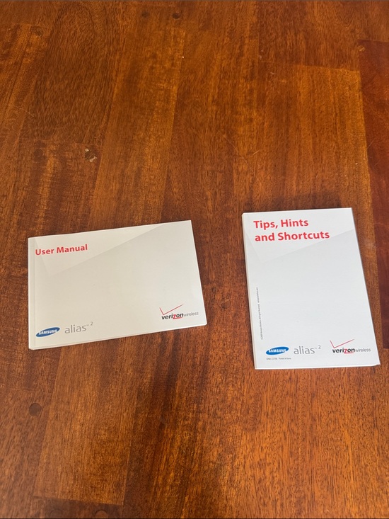 Y2K Alias 2 Samsung Verizon Booklet Set. User Manual and Tips, Hints & Shortcuts